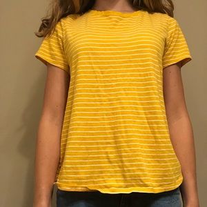 Old navy yellow striped t shirt